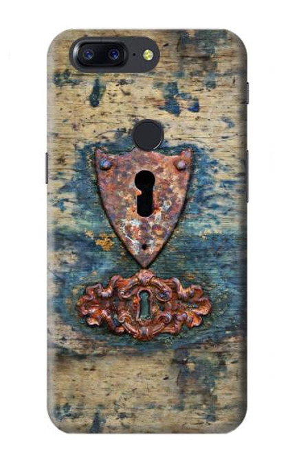 W3955 Vintage Keyhole Weather Door Hülle Schutzhülle Taschen und Leder Flip für OnePlus 5T