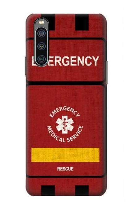 W3957 Emergency Medical Service Hülle Schutzhülle Taschen und Leder Flip für Sony Xperia 10 IV