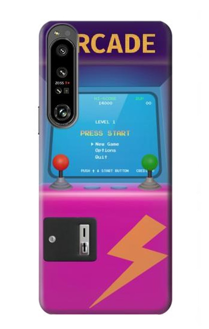 W3961 Arcade Cabinet Retro Machine Hülle Schutzhülle Taschen und Leder Flip für Sony Xperia 1 IV
