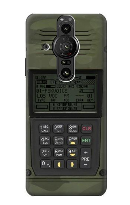 W3959 Military Radio Graphic Print Hülle Schutzhülle Taschen und Leder Flip für Sony Xperia Pro-I