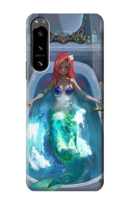 W3912 Cute Little Mermaid Aqua Spa Hülle Schutzhülle Taschen und Leder Flip für Sony Xperia 5 IV