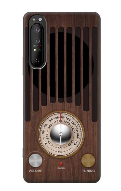 W3935 FM AM Radio Tuner Graphic Hülle Schutzhülle Taschen und Leder Flip für Sony Xperia 1 II