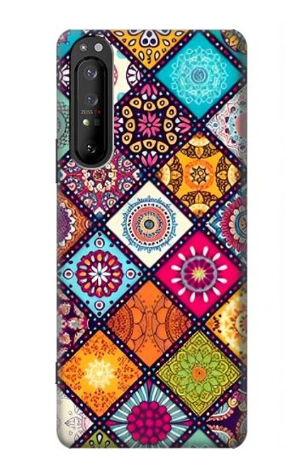 W3943 Maldalas Pattern Hülle Schutzhülle Taschen und Leder Flip für Sony Xperia 1 II