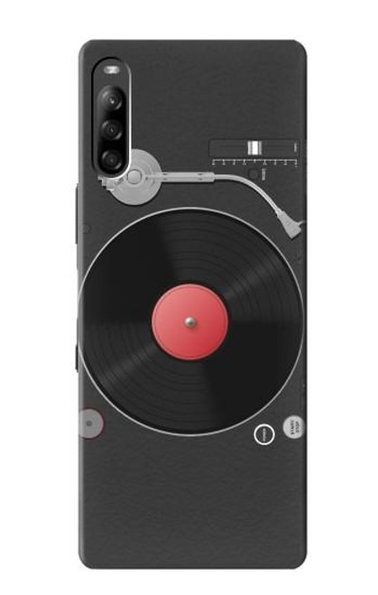 W3952 Turntable Vinyl Record Player Graphic Hülle Schutzhülle Taschen und Leder Flip für Sony Xperia L4