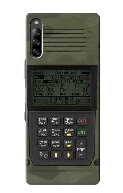 W3959 Military Radio Graphic Print Hülle Schutzhülle Taschen und Leder Flip für Sony Xperia L4