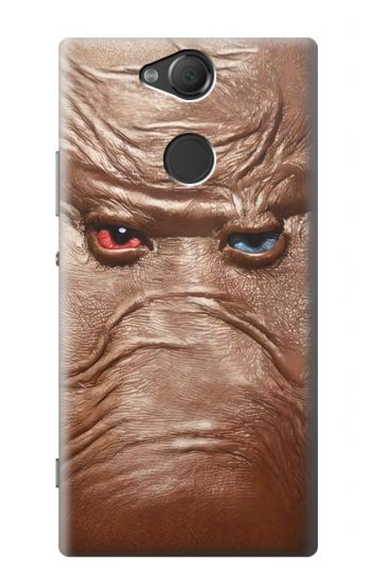 W3940 Leather Mad Face Graphic Paint Hülle Schutzhülle Taschen und Leder Flip für Sony Xperia XA2