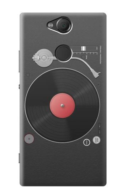 W3952 Turntable Vinyl Record Player Graphic Hülle Schutzhülle Taschen und Leder Flip für Sony Xperia XA2