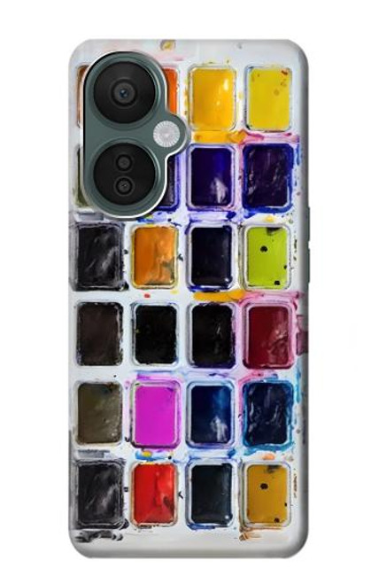 W3956 Watercolor Palette Box Graphic Hülle Schutzhülle Taschen und Leder Flip für OnePlus Nord CE 3 Lite, Nord N30 5G