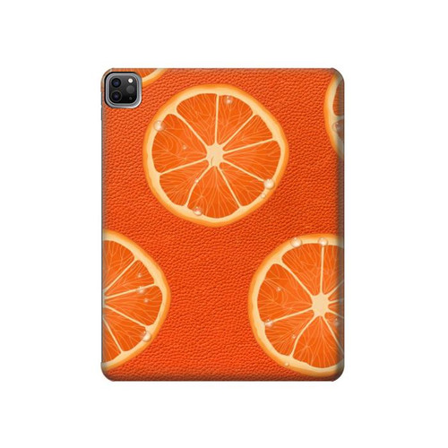 W3946 Seamless Orange Pattern Tablet Hülle Schutzhülle Taschen für iPad Pro 12.9 (2022,2021,2020,2018, 3rd, 4th, 5th, 6th)