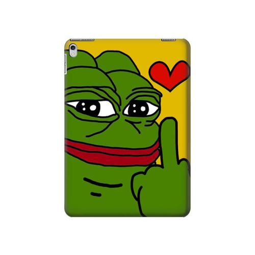 W3945 Pepe Love Middle Finger Tablet Hülle Schutzhülle Taschen für iPad Air 2, iPad 9.7 (2017,2018), iPad 6, iPad 5