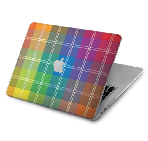 W3942 LGBTQ Rainbow Plaid Tartan Hülle Schutzhülle Taschen für MacBook Air 13″ - A1932, A2179, A2337