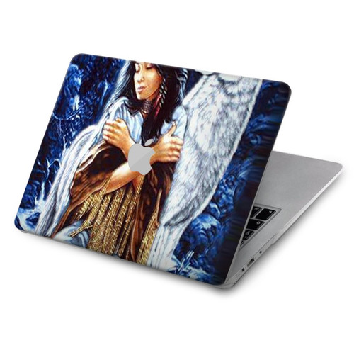 W0147 Grim Wolf Indian Girl Hülle Schutzhülle Taschen für MacBook Air 15″ (2023,2024) - A2941, A3114