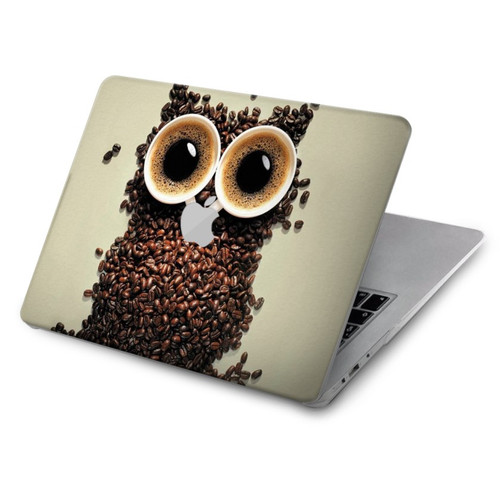 W0360 Coffee Owl Hülle Schutzhülle Taschen für MacBook Air 15″ (2023,2024) - A2941, A3114