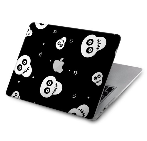 W3261 Smile Skull Halloween Pattern Hülle Schutzhülle Taschen für MacBook Air 15″ (2023,2024) - A2941, A3114