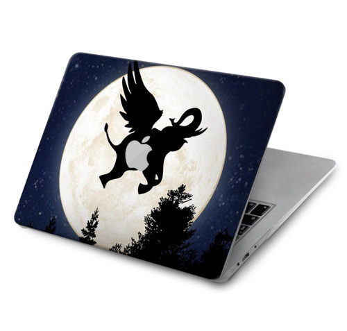 W3323 Flying Elephant Full Moon Night Hülle Schutzhülle Taschen für MacBook Air 15″ (2023,2024) - A2941, A3114
