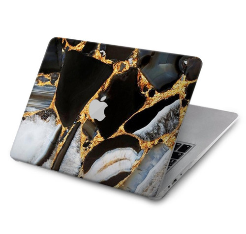 W3419 Gold Marble Graphic Print Hülle Schutzhülle Taschen für MacBook Air 15″ (2023,2024) - A2941, A3114