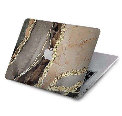 W3700 Marble Gold Graphic Printed Hülle Schutzhülle Taschen für MacBook Air 15″ (2023,2024) - A2941, A3114