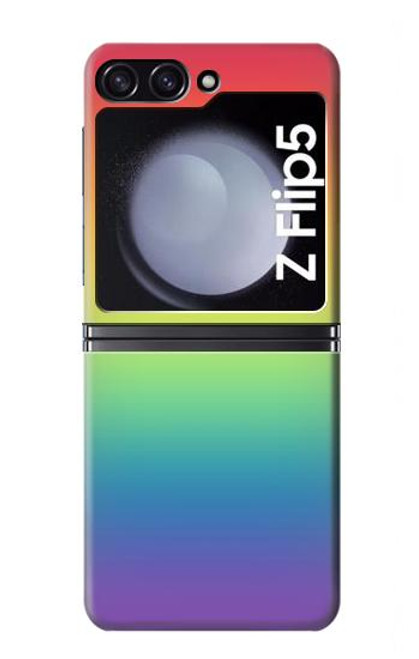 W3698 LGBT Gradient Pride Flag Hülle Schutzhülle Taschen Flip für Samsung Galaxy Z Flip 5