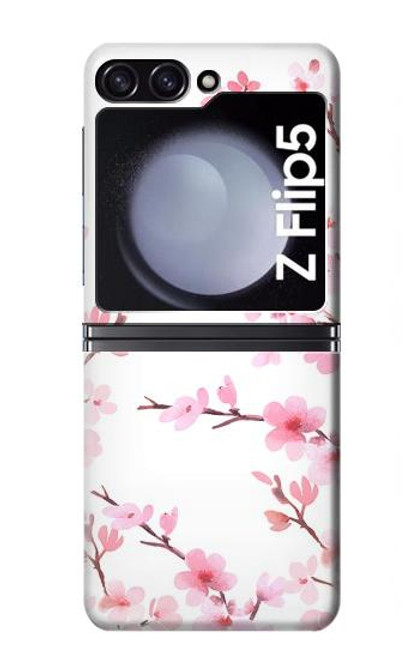 W3707 Pink Cherry Blossom Spring Flower Hülle Schutzhülle Taschen Flip für Samsung Galaxy Z Flip 5