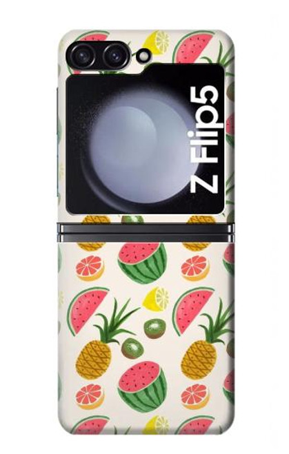 W3883 Fruit Pattern Hülle Schutzhülle Taschen Flip für Samsung Galaxy Z Flip 5
