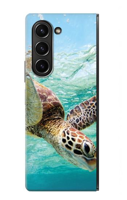 W1377 Ocean Sea Turtle Hülle Schutzhülle Taschen Flip für Samsung Galaxy Z Fold 5