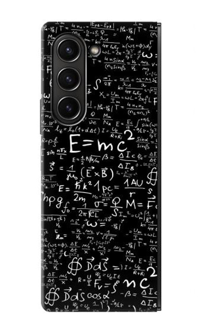 W2574 Mathematics Physics Blackboard Equation Hülle Schutzhülle Taschen Flip für Samsung Galaxy Z Fold 5