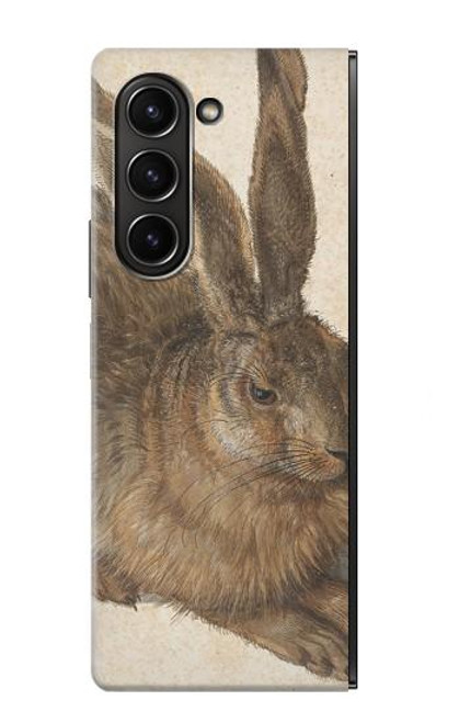 W3781 Albrecht Durer Young Hare Hülle Schutzhülle Taschen Flip für Samsung Galaxy Z Fold 5