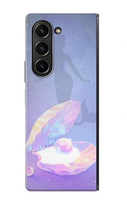 W3823 Beauty Pearl Mermaid Hülle Schutzhülle Taschen Flip für Samsung Galaxy Z Fold 5