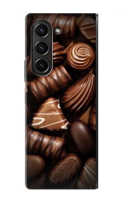 W3840 Dark Chocolate Milk Chocolate Lovers Hülle Schutzhülle Taschen Flip für Samsung Galaxy Z Fold 5