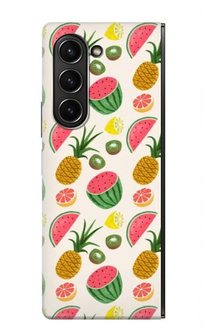 W3883 Fruit Pattern Hülle Schutzhülle Taschen Flip für Samsung Galaxy Z Fold 5