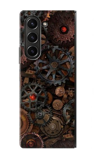 W3884 Steampunk Mechanical Gears Hülle Schutzhülle Taschen Flip für Samsung Galaxy Z Fold 5