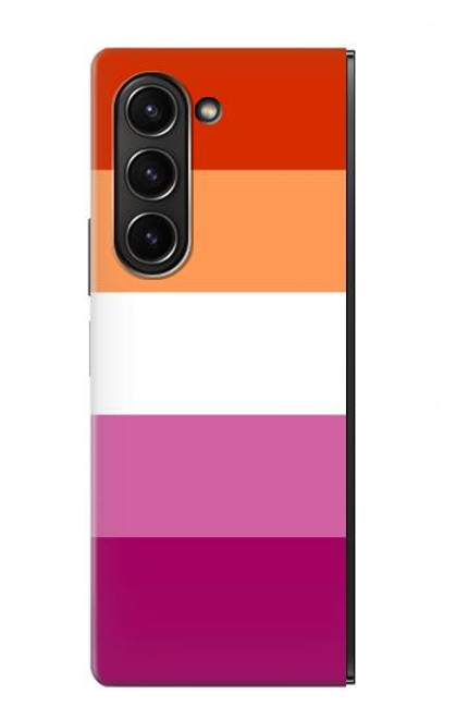 W3887 Lesbian Pride Flag Hülle Schutzhülle Taschen Flip für Samsung Galaxy Z Fold 5