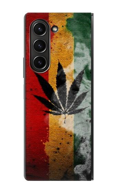 W3890 Reggae Rasta Flag Smoke Hülle Schutzhülle Taschen Flip für Samsung Galaxy Z Fold 5