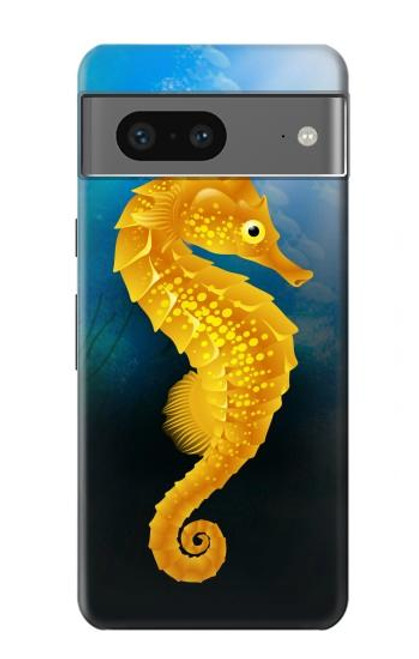 W2444 Seahorse Underwater World Hülle Schutzhülle Taschen und Leder Flip für Google Pixel 7a