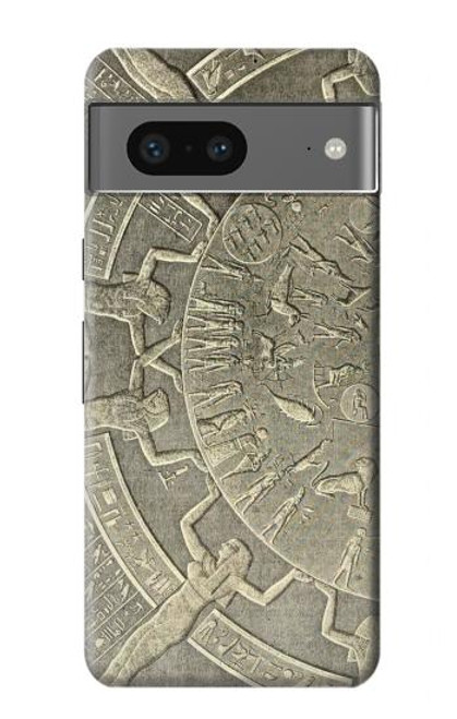 W3396 Dendera Zodiac Ancient Egypt Hülle Schutzhülle Taschen und Leder Flip für Google Pixel 7a