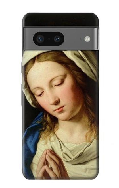 W3476 Virgin Mary Prayer Hülle Schutzhülle Taschen und Leder Flip für Google Pixel 7a