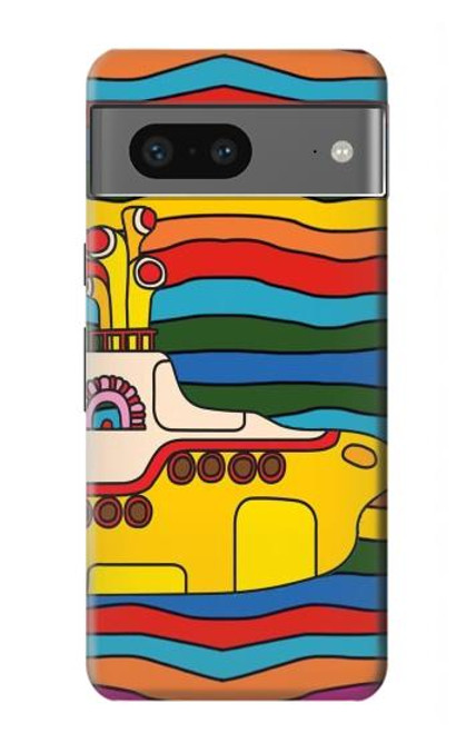 W3599 Hippie Submarine Hülle Schutzhülle Taschen und Leder Flip für Google Pixel 7a