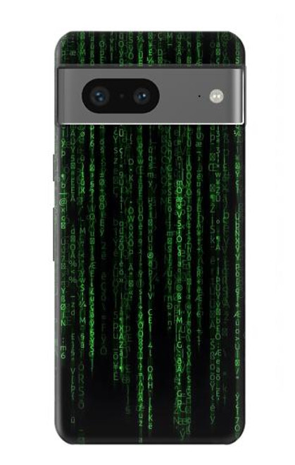W3668 Binary Code Hülle Schutzhülle Taschen und Leder Flip für Google Pixel 7a