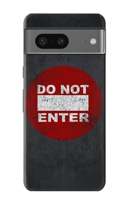 W3683 Do Not Enter Hülle Schutzhülle Taschen und Leder Flip für Google Pixel 7a