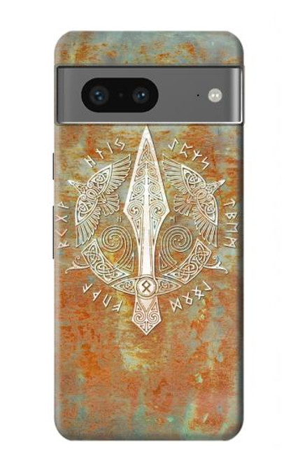 W3827 Gungnir Spear of Odin Norse Viking Symbol Hülle Schutzhülle Taschen und Leder Flip für Google Pixel 7a