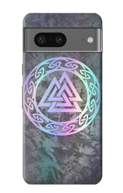 W3833 Valknut Odin Wotans Knot Hrungnir Heart Hülle Schutzhülle Taschen und Leder Flip für Google Pixel 7a