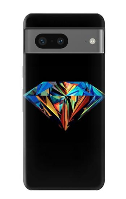 W3842 Abstract Colorful Diamond Hülle Schutzhülle Taschen und Leder Flip für Google Pixel 7a