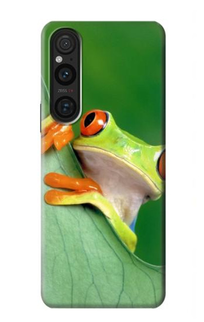 W1047 Little Frog Hülle Schutzhülle Taschen und Leder Flip für Sony Xperia 1 V