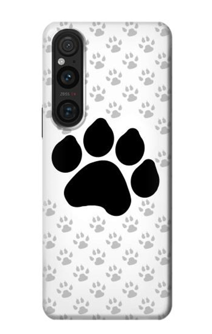 W2355 Paw Foot Print Hülle Schutzhülle Taschen und Leder Flip für Sony Xperia 1 V