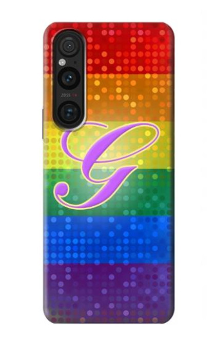 W2899 Rainbow LGBT Gay Pride Flag Hülle Schutzhülle Taschen und Leder Flip für Sony Xperia 1 V