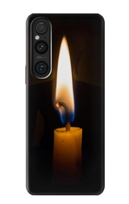 W3530 Buddha Candle Burning Hülle Schutzhülle Taschen und Leder Flip für Sony Xperia 1 V