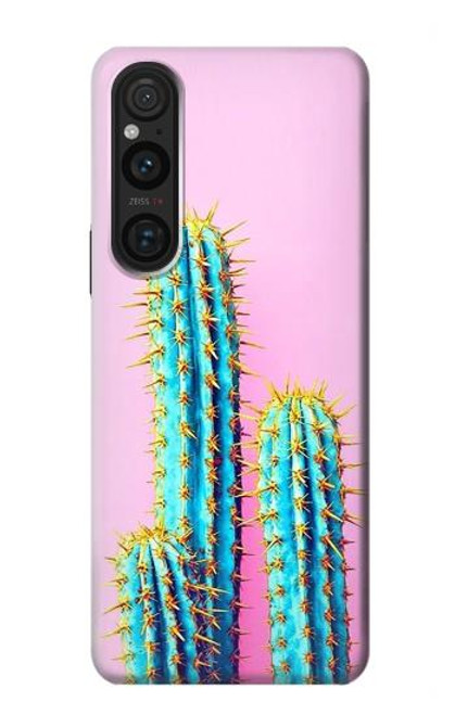 W3673 Cactus Hülle Schutzhülle Taschen und Leder Flip für Sony Xperia 1 V