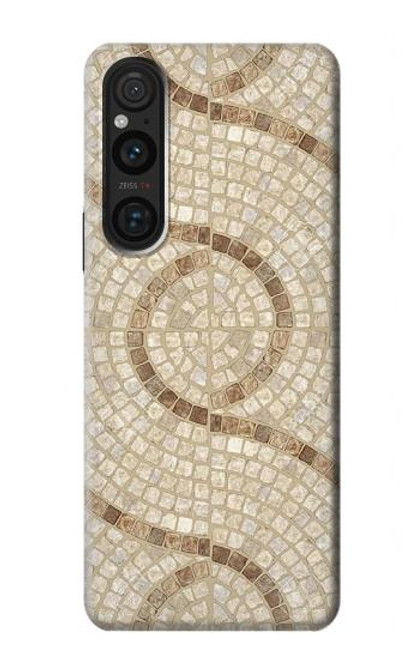 W3703 Mosaic Tiles Hülle Schutzhülle Taschen und Leder Flip für Sony Xperia 1 V