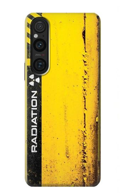 W3714 Radiation Warning Hülle Schutzhülle Taschen und Leder Flip für Sony Xperia 1 V