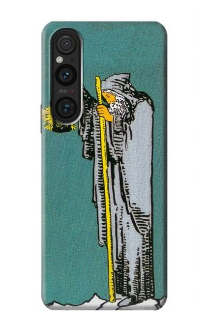 W3741 Tarot Card The Hermit Hülle Schutzhülle Taschen und Leder Flip für Sony Xperia 1 V